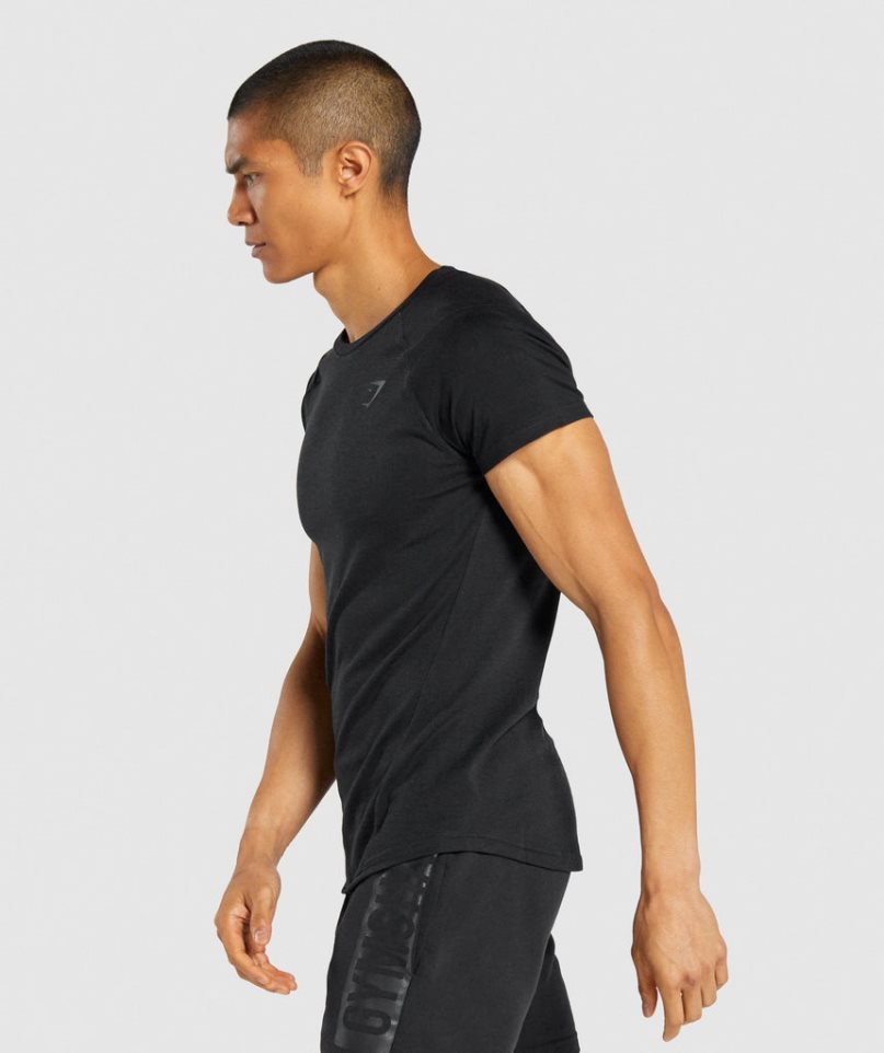 Men's Gymshark Bold T-Shirts Black | NZ 4WIFUT